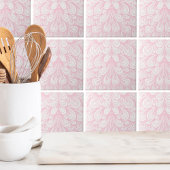 Elegant Blush Roze Patroon Tegeltje