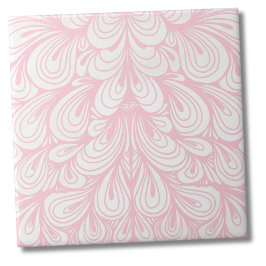 Elegant Blush Roze Patroon Tegeltje