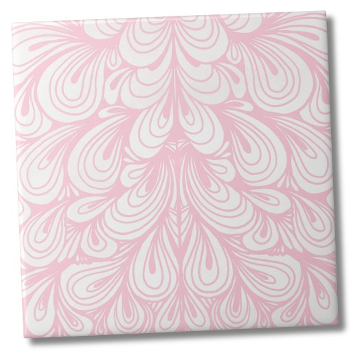 Elegant Blush Roze Patroon Tegeltje