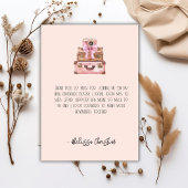 Elegant Blush Roze Reizend Vrijgezellenfeest Bedankkaart