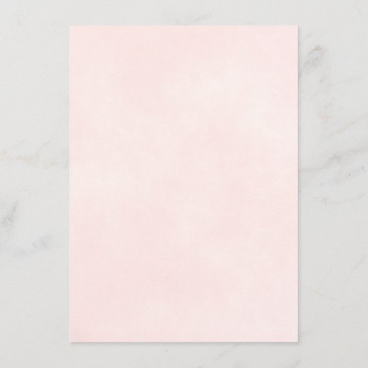 Elegant Blush roze Romantic Roos Weddenschap Detai Informatiekaartje (Achterkant)