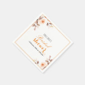 Elegant Blush roze roos bloem bruids brunch Servet (Hoek)