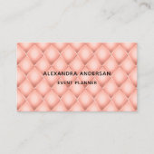 Elegant Blush Roze Rose Gold Diamond Geometrisch Visitekaartje (Voorkant)