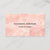 Elegant Blush Roze Rose Gold Driehoek Professionee Visitekaartje (Voorkant)