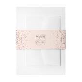 Elegant Blush Roze Rose Goud Bruiloft Uitnodigingen Wikkel (Voorkant Voorbeeld)