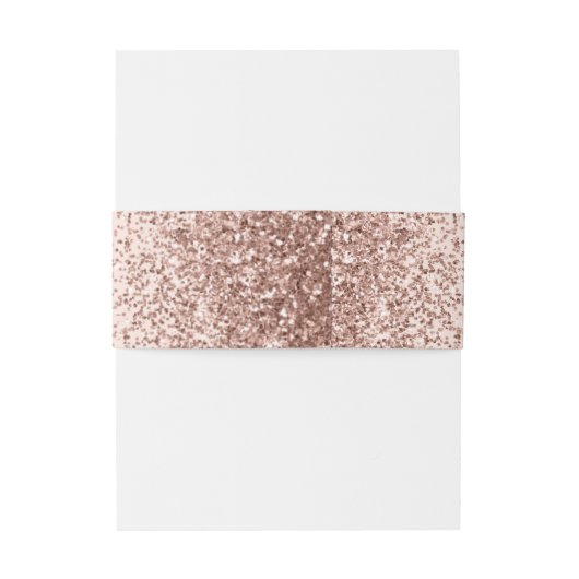 Elegant Blush Roze Rose Goud Bruiloft Uitnodigingen Wikkel (Achterkant Voorbeeld)