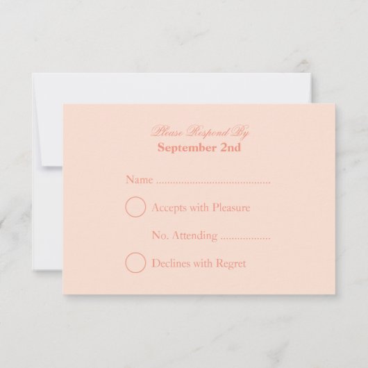 Elegant Blush Roze Rose Goud Schetste Bloemen RSVP Kaartje (Achterkant)