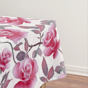 Elegant Blush Roze Roze Bloem Tafelkleed