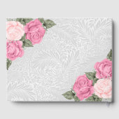 Elegant blush roze rozen in het houden van geheuge gastenboek (Achterkant)