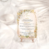 Elegant Blush Roze Rozen Vrijgezellenfeest Menu