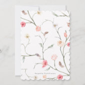 Elegant blush roze spring tuin vrijgezellenfeest i kaart (Achterkant)