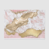 Elegant Blush Roze Stone Gold Glitter Inlay Tissuepapier (Voorkant)