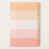 Elegant blush roze striped script name planner (Achterkant)