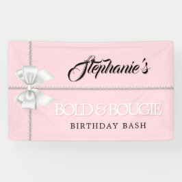 Elegant Blush Roze Tiffany Thema Verjaardagsfeest Spandoek