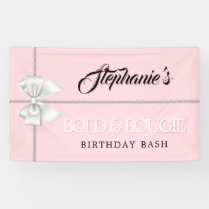 Elegant Blush Roze Tiffany Thema Verjaardagsfeest Spandoek