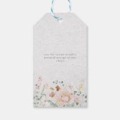 Elegant Blush Roze Tuin Bloemen Vrijgezellenfeest Cadeaulabel (Achterkant)