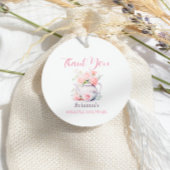 Elegant Blush Roze Vrijgezellenfeest Tea Party Bedankjes Labels