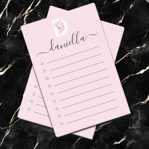 Elegant Blush Roze & Vrouwen Gezicht Lijn Kunst Mo Post-it® Notes