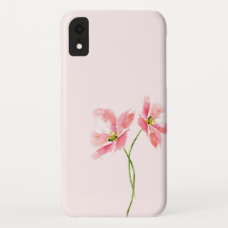 Elegant blush roze waterverf bloem Case-Mate iPhone case