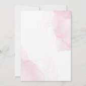 Elegant blush roze waterverf bloem vrijgezellenfee kaart (Achterkant)