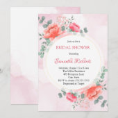 Elegant blush roze waterverf bloem vrijgezellenfee kaart (Voorkant / Achterkant)