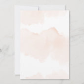 Elegant Blush Roze Waterverf Doop 1e Verjaardag Kaart (Achterkant)