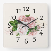 Elegant blush roze Waterverf Floral Cream