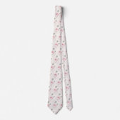 Elegant Blush Roze Waterverf Floral Pattern Stropdas (Voorkant)