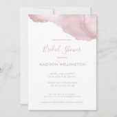 Elegant Blush Roze Waterverf Ink Vrijgezellenfeest Kaart (Voorkant)