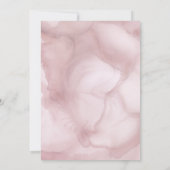 Elegant Blush Roze Waterverf Ink Vrijgezellenfeest Kaart (Achterkant)