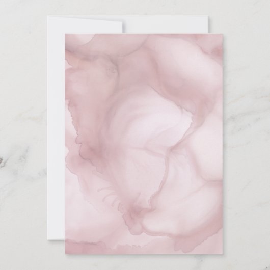 Elegant Blush Roze Waterverf Ink Vrijgezellenfeest Kaart (Achterkant)