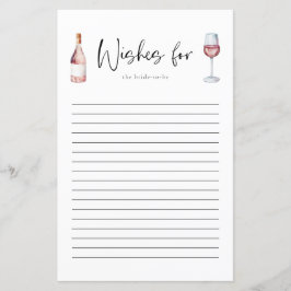 Elegant Blush Roze Wijnadvies voor de bruid Kaart