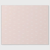 Elegant blush roze witte aangepaste naam cadeaupapier (Vlak)