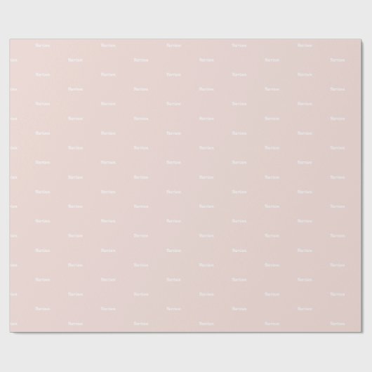 Elegant blush roze witte aangepaste naam cadeaupapier (Vlak)