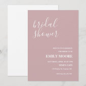 Elegant blush roze witte kalligrafie vrijgezellenf kaart (Voorkant / Achterkant)