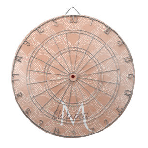 Elegant blush roze zeemvis schaalpatroon dartbord