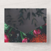 Elegant blush rozen bloesbloesem roodbloedige brui all in one uitnodiging (Achterkant)