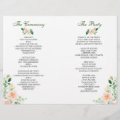Elegant Blush Rozen Greenery Chic Folded Wedding (Achterkant)