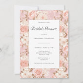 Elegant Blush Rozen Vrijgezellenfeest Kaart (Voorkant)