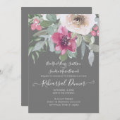 Elegant Blush Sage Grijs Bloemen Kaart (Voorkant / Achterkant)