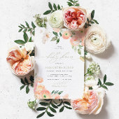 Elegant Blush & Sage Groen Baby shower Kaart