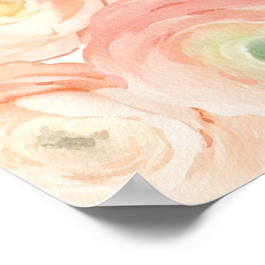 Elegant Blush & Sage Groen Baby shower Welkom Poster (Hoek)