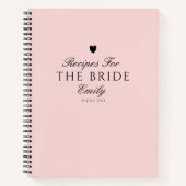 Elegant Blush Script Vrijgezellenfeest Cadeaurecep Notitieboek (Voorkant)