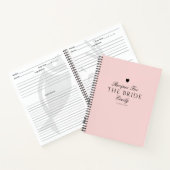 Elegant Blush Script Vrijgezellenfeest Cadeaurecep Notitieboek (Binnen)
