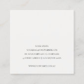 Elegant Blush Spool Needle Waterverf Flora Tailor Vierkante Visitekaartje (Achterkant)