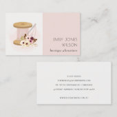 Elegant Blush Spool Needle Waterverf Flora Tailor Visitekaartje (Voorkant / Achterkant)