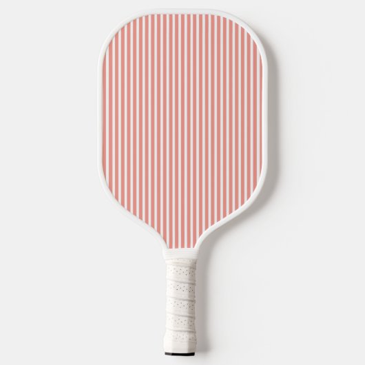 Elegant Blush Striped Monogram Pickleball Paddle (Achterkant)