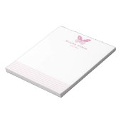 Elegant Blush Stripes & Butterfly - Speciaal Notitieblok (Linkerzijde)