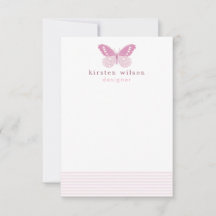 Elegant Blush Stripes & Butterfly - Speciaal