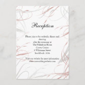 Elegant Blush Swirls Modern Wedding Reception Informatiekaartje (Voorkant)